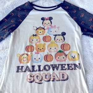 Disney Tsum Tsum Halloween Baseball Pumpkin Tee